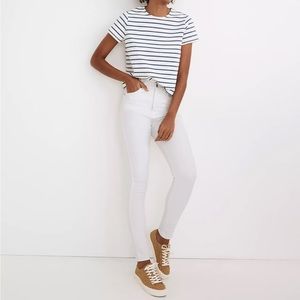 Madewell 10" High-Rise Skinny Jeans in Pure White (NEW W/ TAGS)